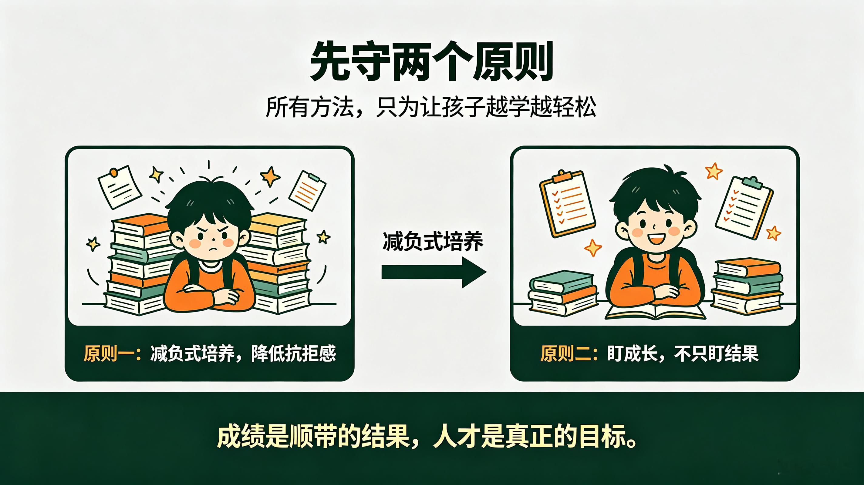 【孩子学习拖拉、不自觉？不用吼不用盯！这套实操习惯法，专治各种磨蹭】很多家长都在纠结一个问题：道理讲烂了，脾气发尽了，孩子依旧写作业拖拉、专注力差、学习靠催。其实根本不是孩子故意不听话，是绝大多数家长，只会管教，不会搭建系统。真正优秀的学习习惯，不是靠骂出来、逼出来的，是靠一套可落地、可循环、可放手的科学流程养出来的。分享一套亲测有效的孩子习惯养成实操方法，不用内卷、不用高压，循序渐进，帮孩子从“被动敷衍”变成“主动自律”。一、先守两大核心原则，所有努力不白费1、所有方法，只为让孩子“越学越轻松”很多家庭的教育是反向操作：孩子学得累、压力大、漏洞多，家长还在不断加任务、加要求。越施压，越抵触；越苛刻，越摆烂。真正聪明的养育，是减负式培养。帮孩子理清问题、拆解难度、降低抗拒感，让他能看得懂、做得完、有收获。孩子一旦感受到学习不痛苦、自己能做好，自然愿意坚持。2、盯成长，别只盯结果太多家长眼里只有结果：作业写完没、分数高不高、任务完成没。却忽略了最重要的过程：孩子有没有进步？有没有尝试...