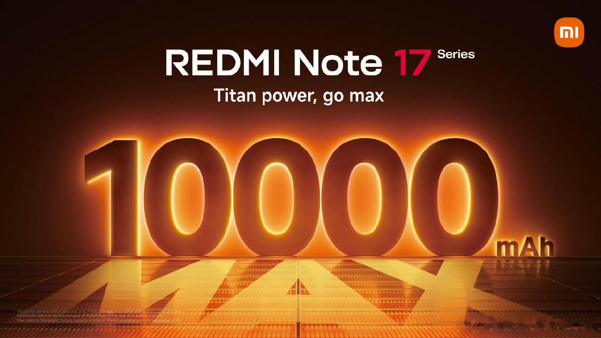 海外版的REDMI Note17Pro Max，即将发布，这是小米系的首款万级大电池，，国内不知道什么时候发布 ​