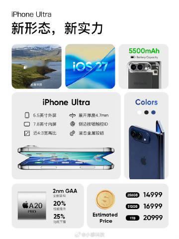 iPhone Ultra折叠屏初期备货超千万台<br /><br />...