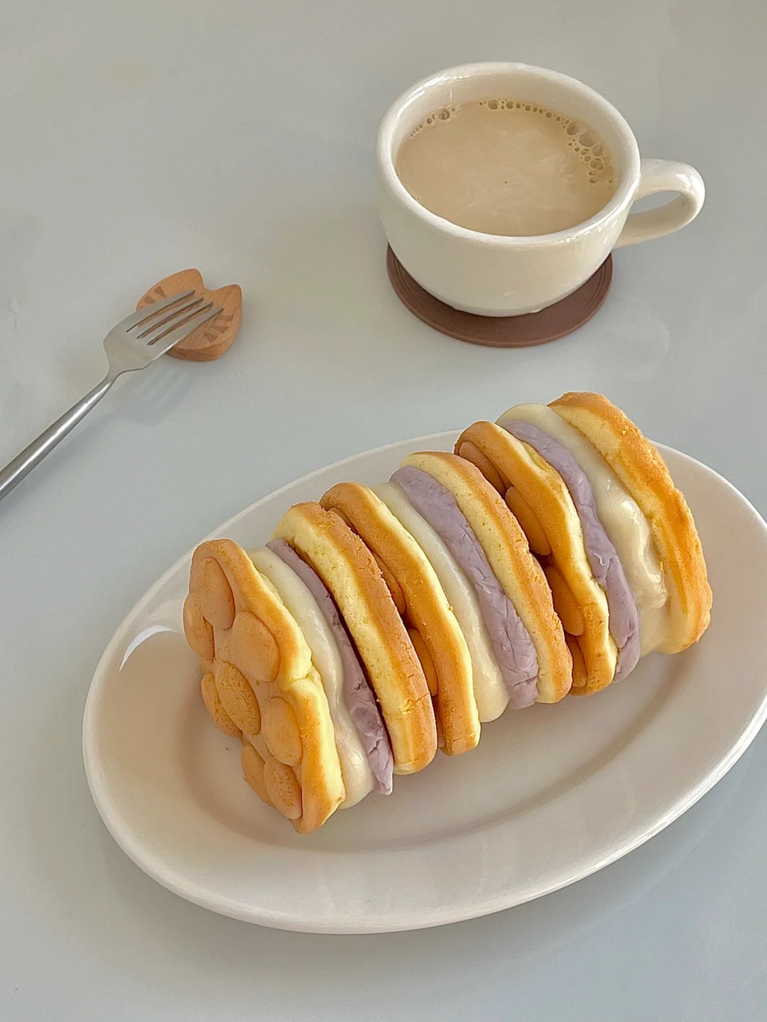 ☀️12.2日工作日早餐｜拉丝的鸡蛋仔芋泥麻薯