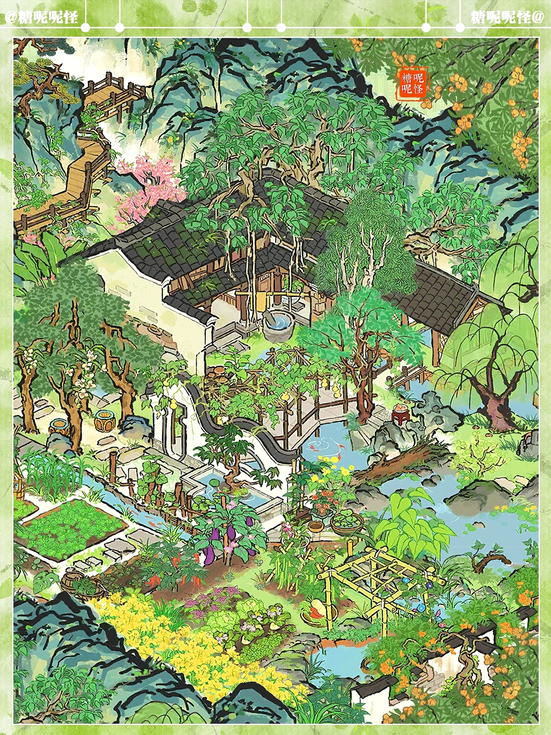 🍃又得浮生半日闲，谷雨茶家话桑麻🌿