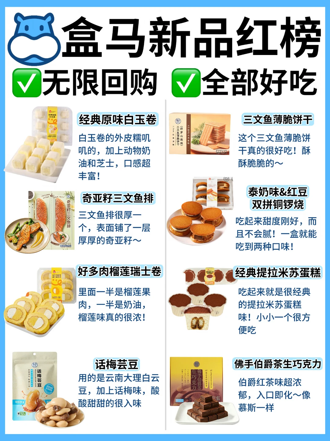 🔥盒马新品红榜‼️无限回购✅亲测不踩雷㊙️