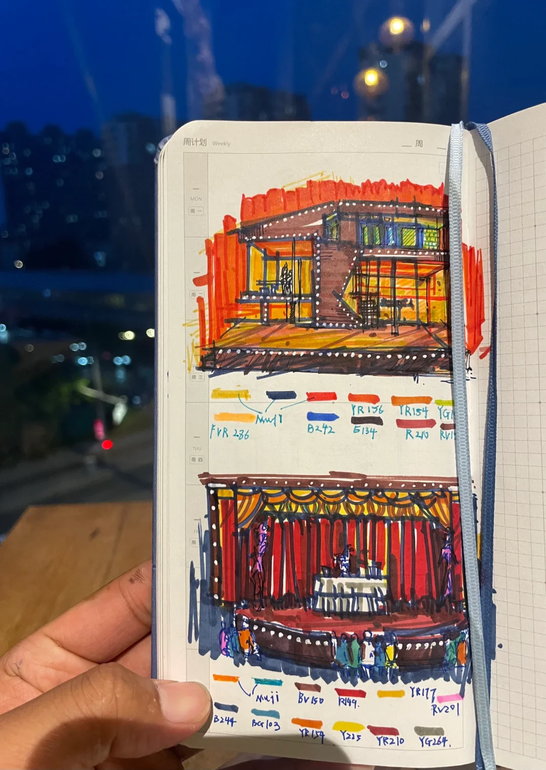 舞台设计——手绘效果图