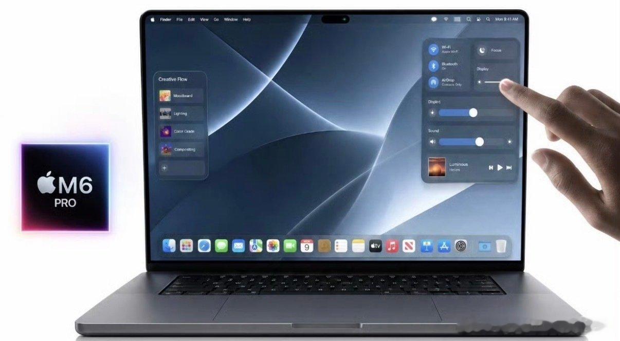 苹果首款触屏版MacBook，用过其他家触屏的笔记本电脑，实话实说，基本用了几次就不想用了，还不如用触控板或者鼠标方便[笑cry]有点徒增屏幕成本的感觉 ​