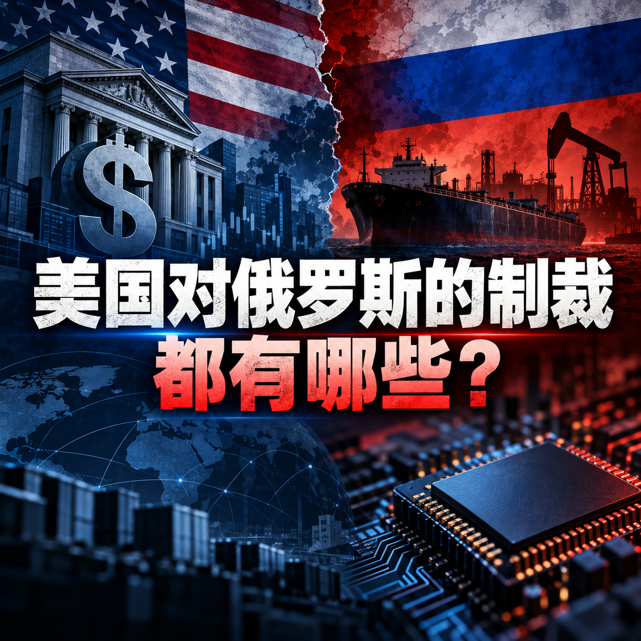 #美国对俄罗斯都实施过哪些制裁手段？#
银行账户动不了，芯片买不到，石油卖出去还要多付运费。美国对俄罗斯下过的手，远不止“冻结财产”四个字。
第一刀，砍金融。美国限制俄罗斯央行使用由美国管辖的资产，禁止美国人与俄央行等机构交易；对俄储蓄银行、外贸银行等实施制裁，限制它们通过美国金融体 ​