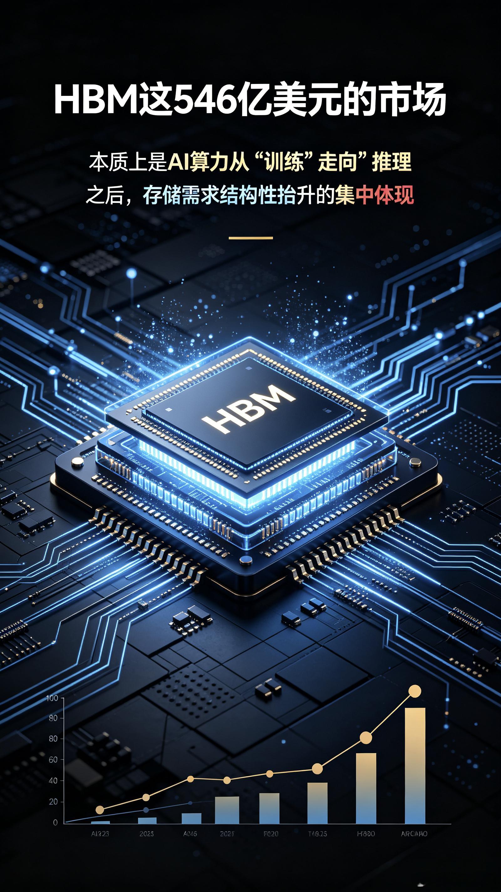 546亿美元！HBM市场一年暴涨58%，占DRAM近四成，缺口50%以上——英伟达黄仁勋：这不是短期波动，是持续数年的结构性困局

兄弟们，今天说一个正在悄悄吃掉整个存储行业的巨兽——HBM。

SEMI中国总裁冯莉在SEMICON China 2026上给出了一组炸裂的数据：2026年全球HBM市场规模预计增长58%至546亿美元，占 ​