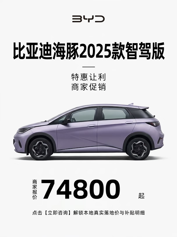 没白等！比亚迪海豚商家特惠好价！