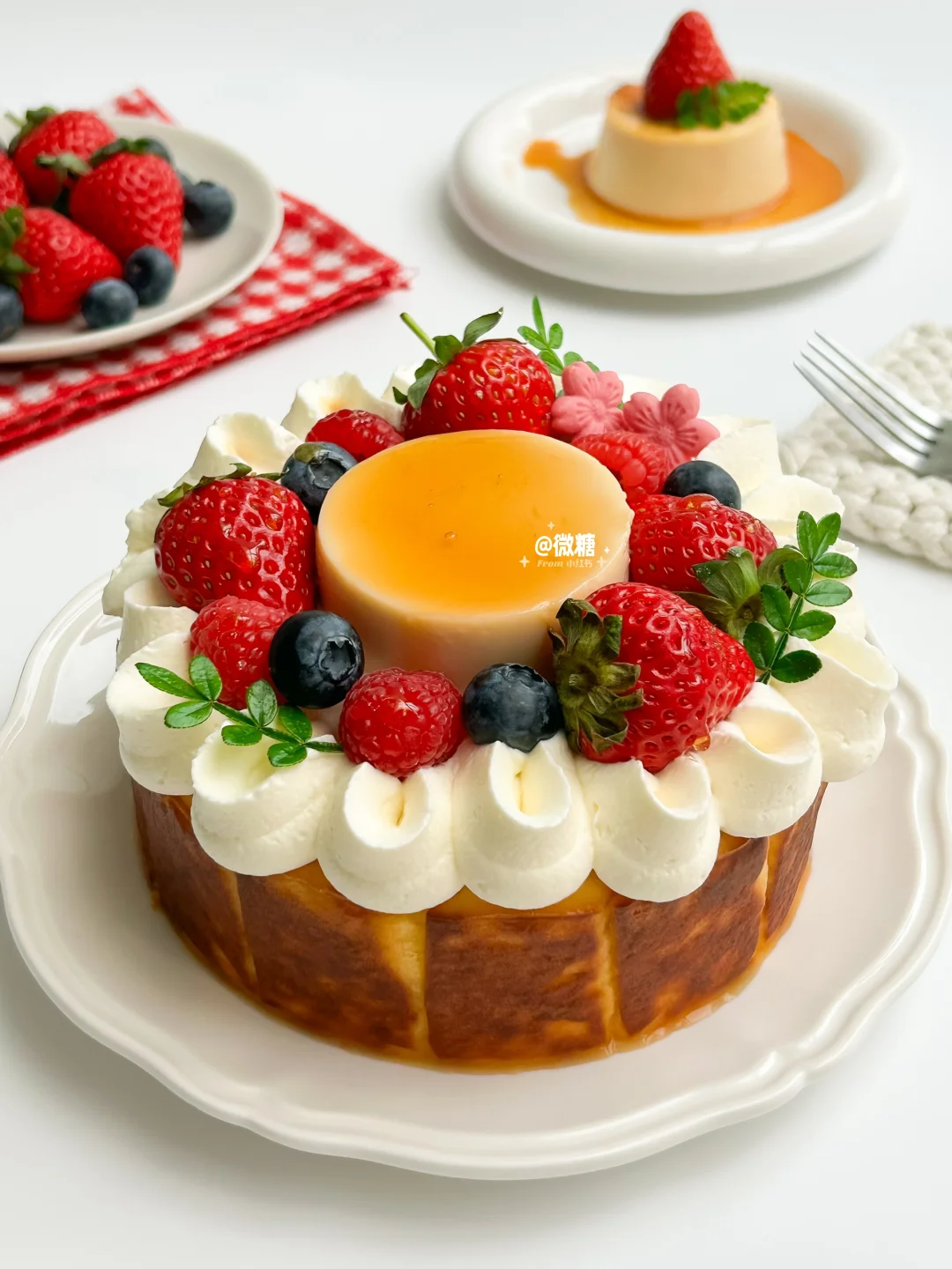 搅一搅零失败‼️莓果布蕾巴斯克🍰丝滑浓郁～