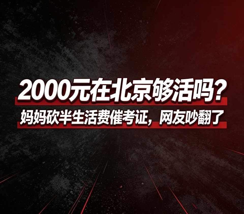 北京的赵女士将儿子生活费从4000元砍半至2000元，反思过去太过溺爱同时决定降费倒逼考证，但母子协商后儿子仍不满意。   一、起因与核心回应- 导火索：赵女士每月给刚读大一的儿子4000元生活费，同