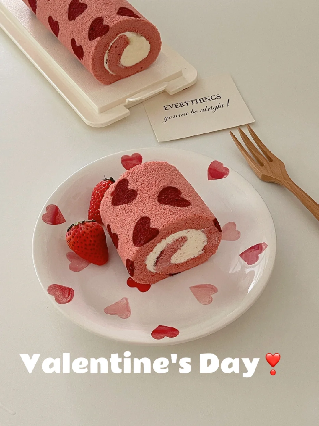 情人节爱心蛋糕卷❣️超浪漫甜品，好吃又甜蜜