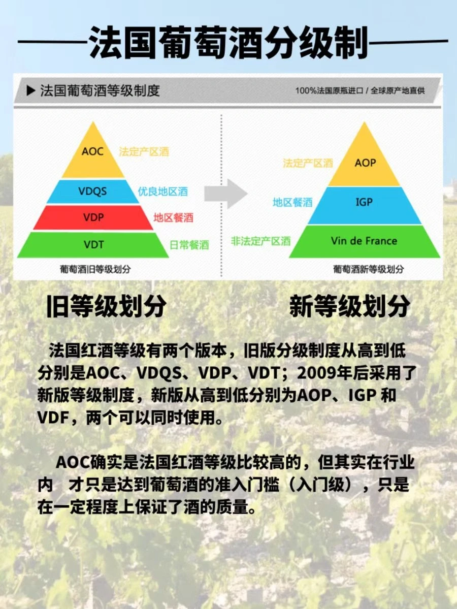 干货知识|一分钟了解法国各产区分级制度