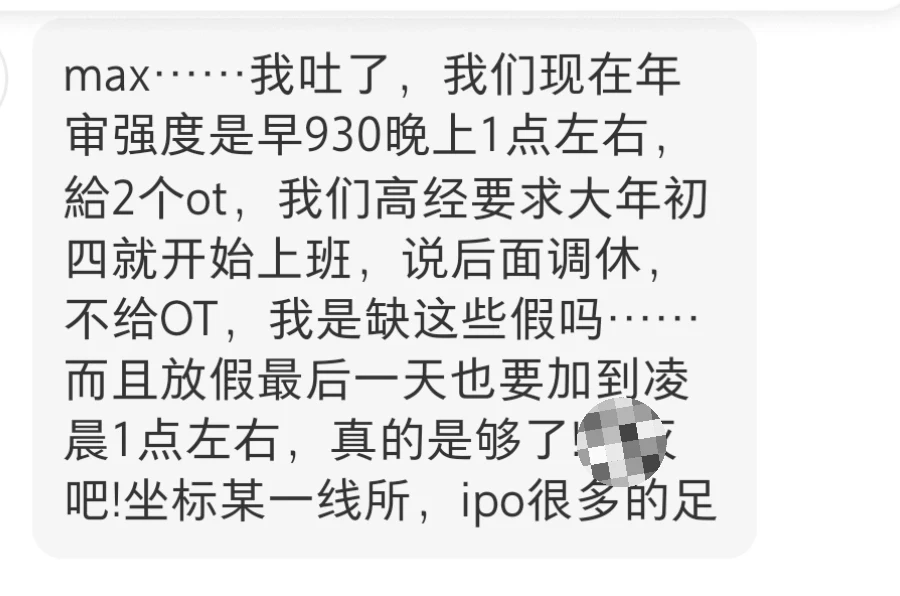 能对审计人好一点吗😂过个年不容易