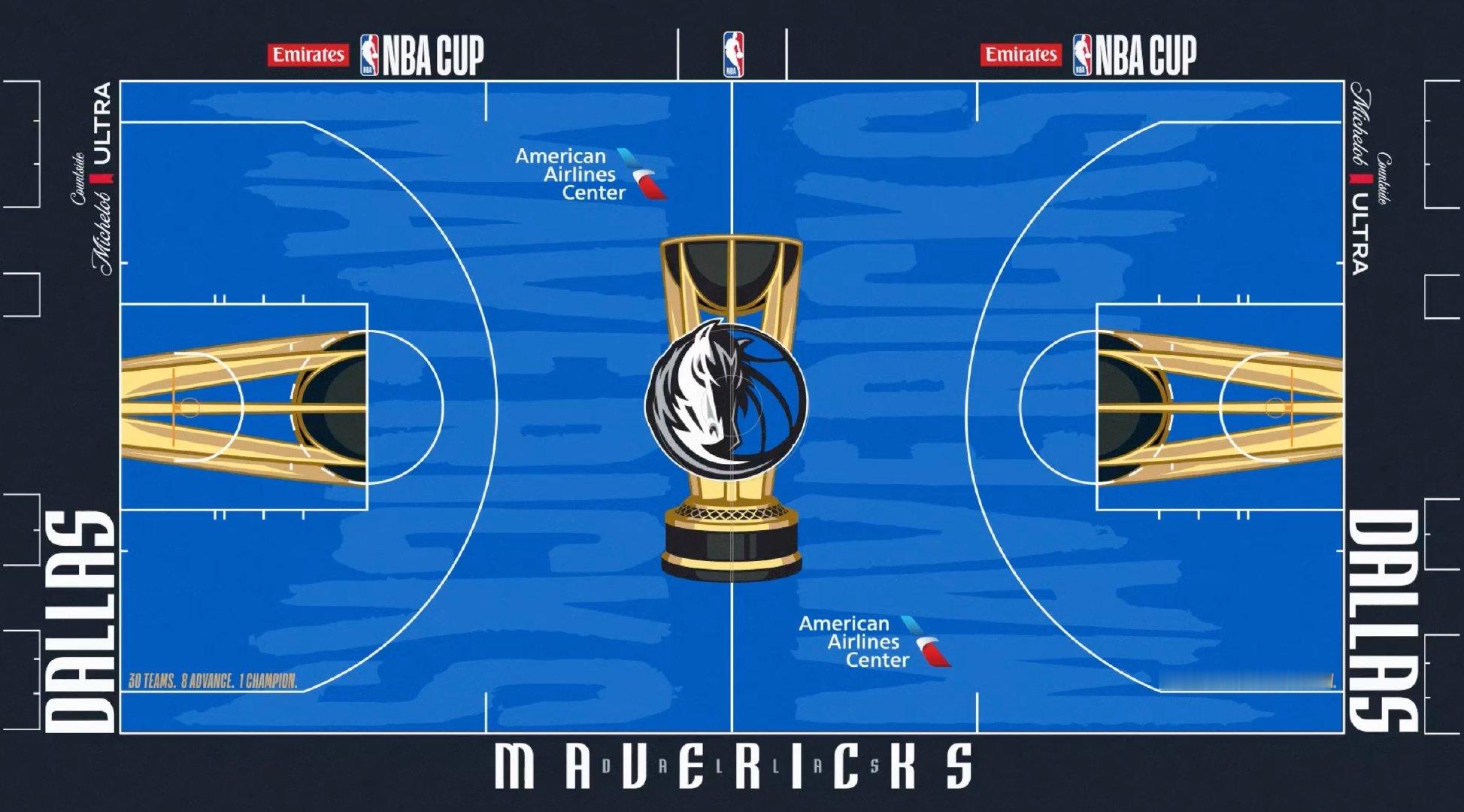 独行侠26-27赛季NBA杯专属地板设计#mffl##NBA季前赛##达拉斯独行侠[超话]# ​