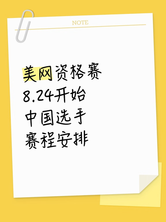 美网资格赛签表出炉，中国8将冲击正赛席位