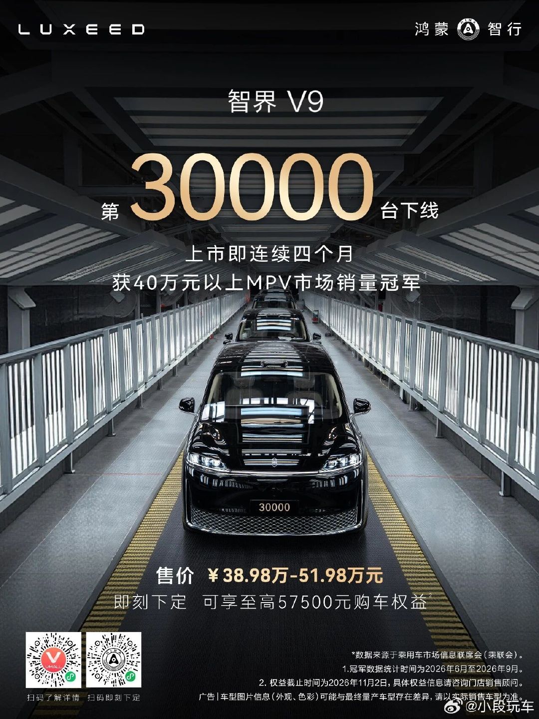 智界V9 第30000台正式下线

#汽车资讯##新能源汽车# ​