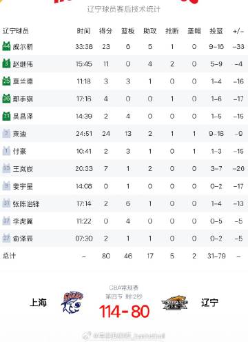 好像看了一场训练赛，辽宁男篮客场不敌上海，外援莱迪拿到23分14篮板两双
