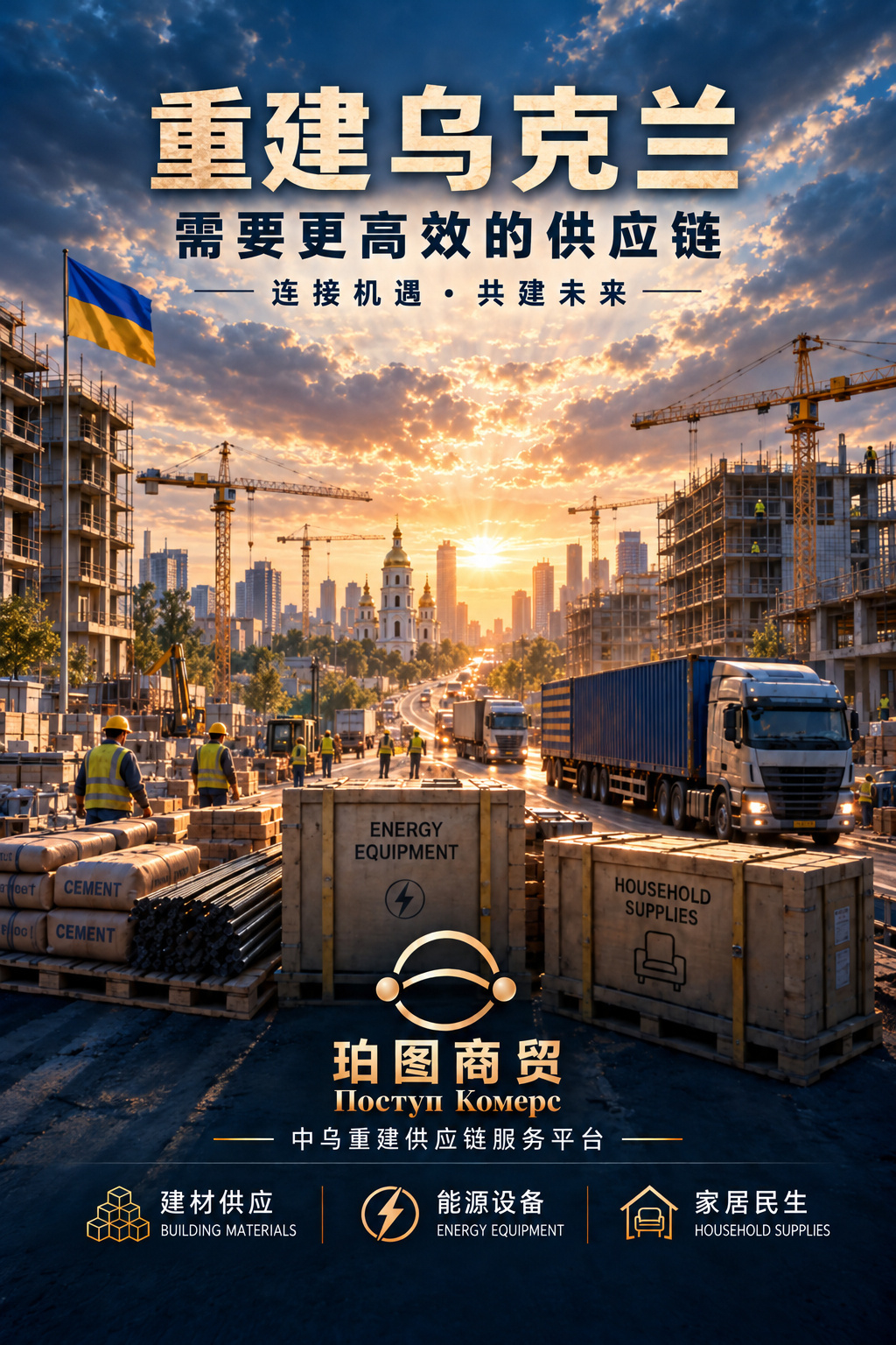 我和乌克兰友人将会在基辅成立中乌重建供应链协调平台——珀图商贸，目前寻找共建伙伴，有兴趣的朋友可联系VX：jinghufengyun咨询。共建伙伴可协助办理在乌工作居留卡。

乌克兰语公司名「Поступ 」，意为“前行、进步”。取其音译，结合语义，中文名「珀图」——“珀”取自乌克兰代表性的琥珀文 ​