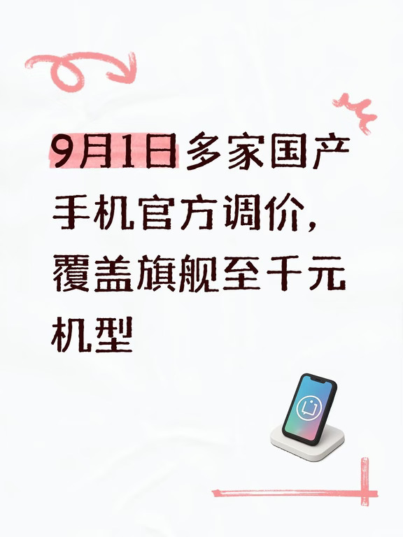 9月1日多家国产手机官方调价