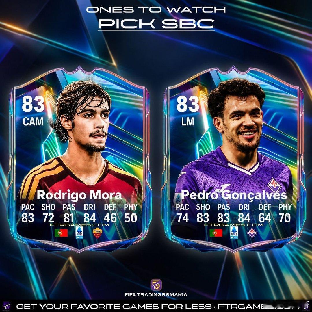 OTW罗德里戈-莫拉/佩德罗-贡萨尔维斯SBC最终数据，来自fifa_romania ​