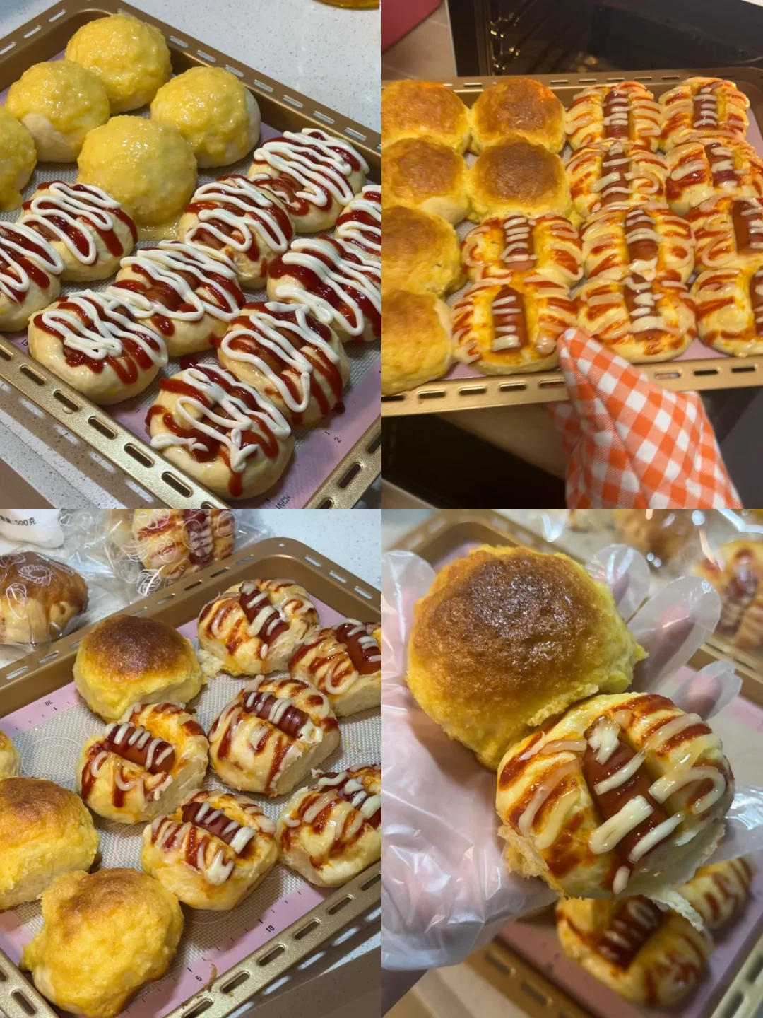 吃一百次都不会腻的肠仔椰蓉双拼面包🌷