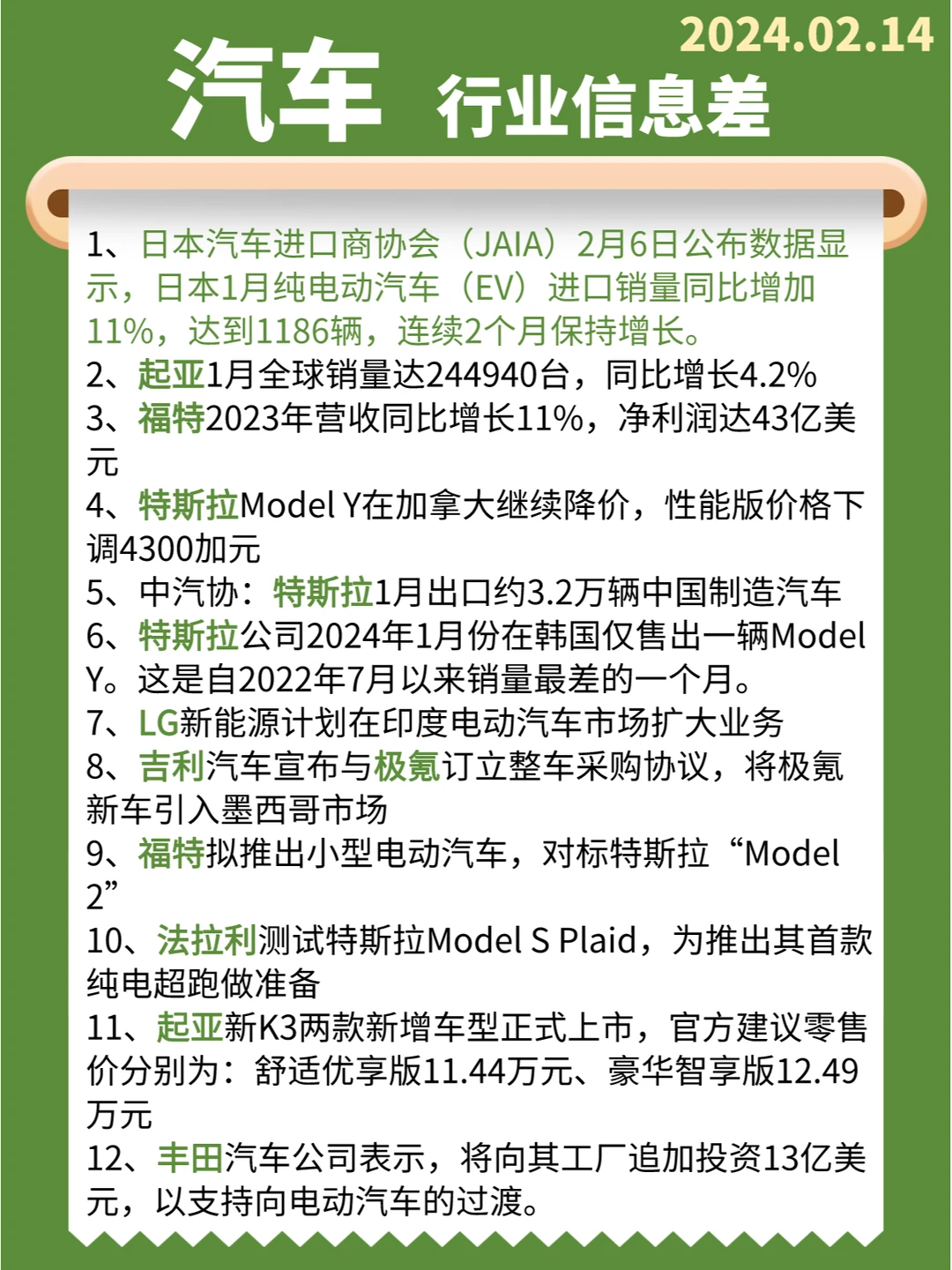 【汽车】行业信息差