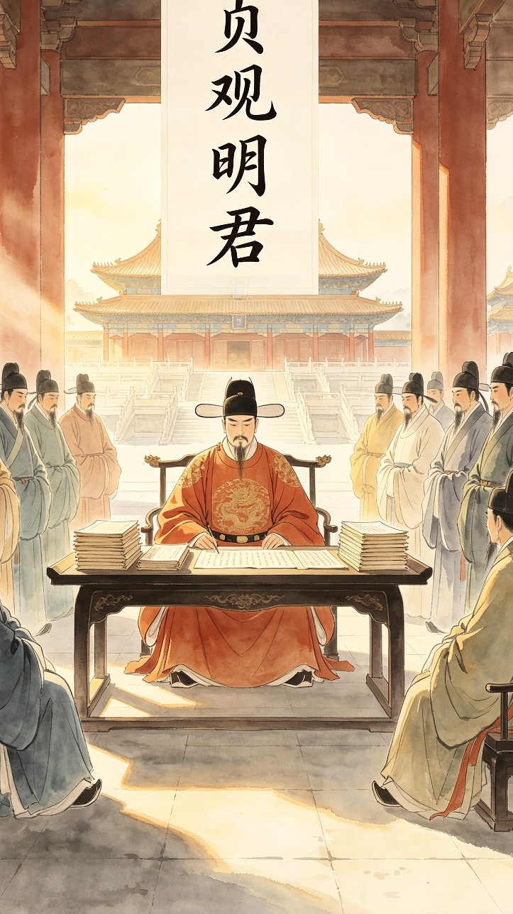 李世民：玄武门夺位，一手铸就贞观盛世
 

 
唐太宗李世民，少年领兵平定隋末乱世，经由玄武门之变登上帝位。他虚心纳谏、轻徭薄赋，开创贞观之治，被四方部族尊为天可汗，奠定大唐兴盛根基。
可夺位的过往，以及晚年的骄奢，也留下长久争议。帝王的一生，从来都是功过相伴。
 

 
李世民 唐太宗