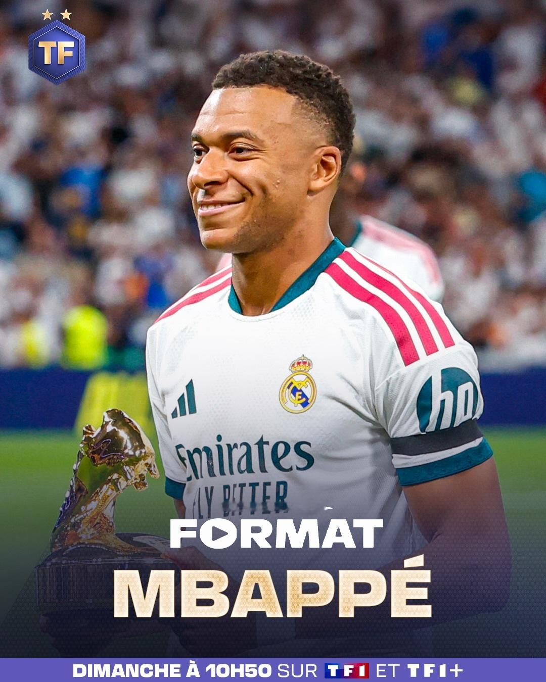 本期《Téléfoot》周日预告两则：
1⃣️姆巴佩，一个充满挑战的赛季！🔥
5场比赛打进5球，开启他在马德里的第三个赛季：基利安·姆巴佩强势开局！
随着何塞·穆里尼奥执教皇马、齐内丁·齐达内执掌法国队，这位法国人即将经历一个特殊的赛季，目标明确：赢得重大冠军，并继续向金球奖靠近。
由@  ​