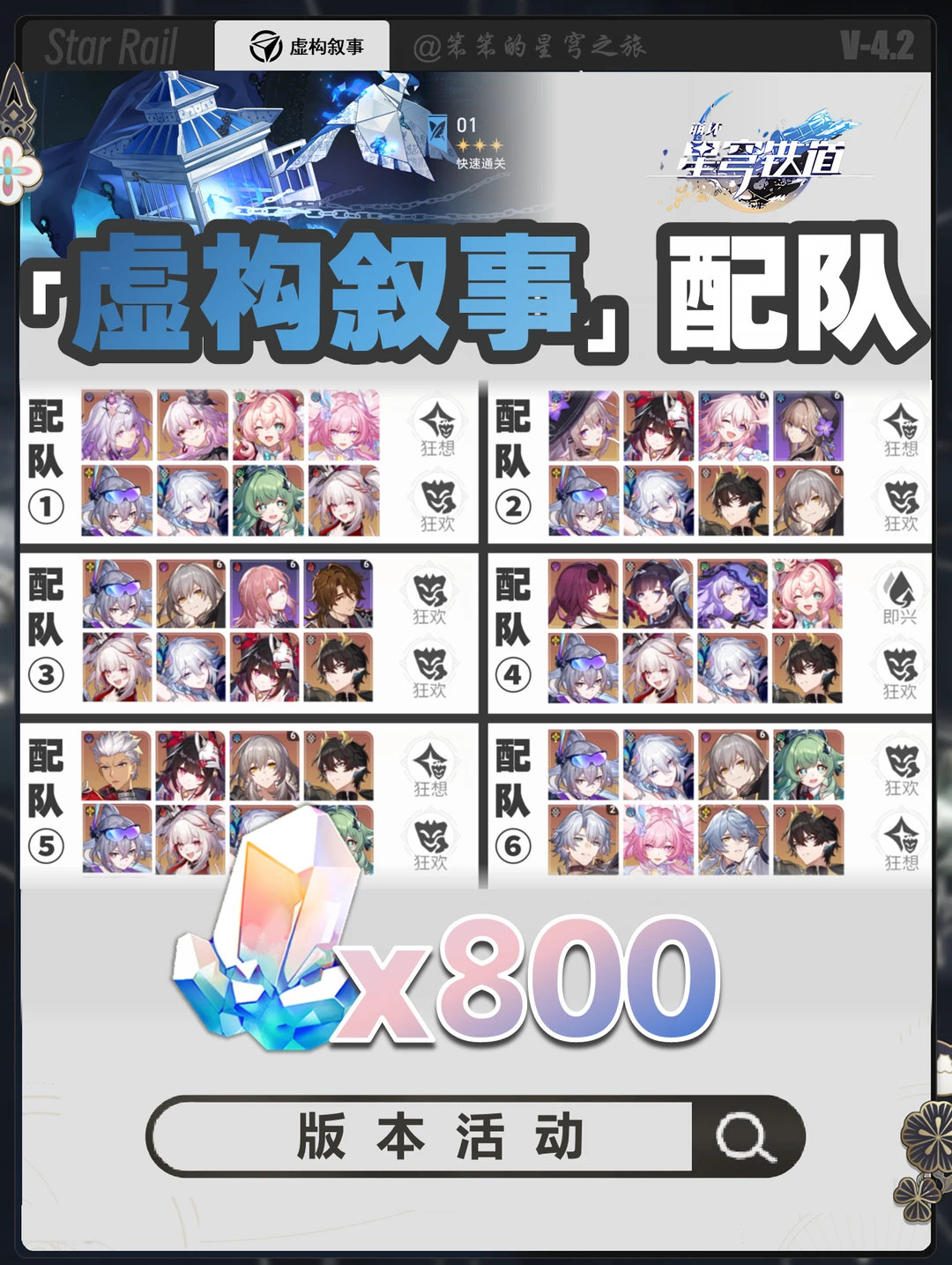 最新一期虚构叙事，依旧欢愉战舰+记忆战舰