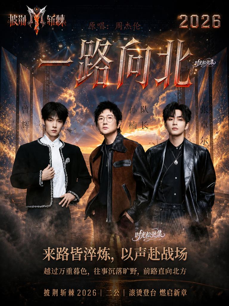 曾辉台下没人会忘记三个月前那个开口就跑调的短剧演员：初舞台唱《只对你有感觉》跑调到原唱炎亚纶亲自下场调侃，一公组队拿0票成全场唯一没人选的选手，小考甚至把专业歌手姚琛都带偏了调。没人能想到，这个曾经被全网戏称“唱跳废材”的年轻人，会站在三公的舞台上，稳稳唱起《一路向北》。前奏的口琴声飘出来时，那些泡