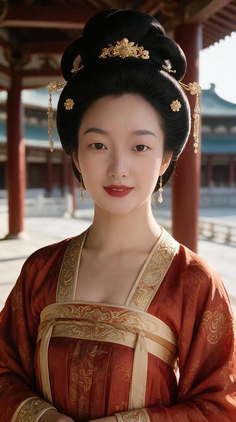 我拍的武媚娘是这样子的😀你们觉得好看吗。创意文案玩法集 玩法合伙人计划 AI古装武媚娘写真