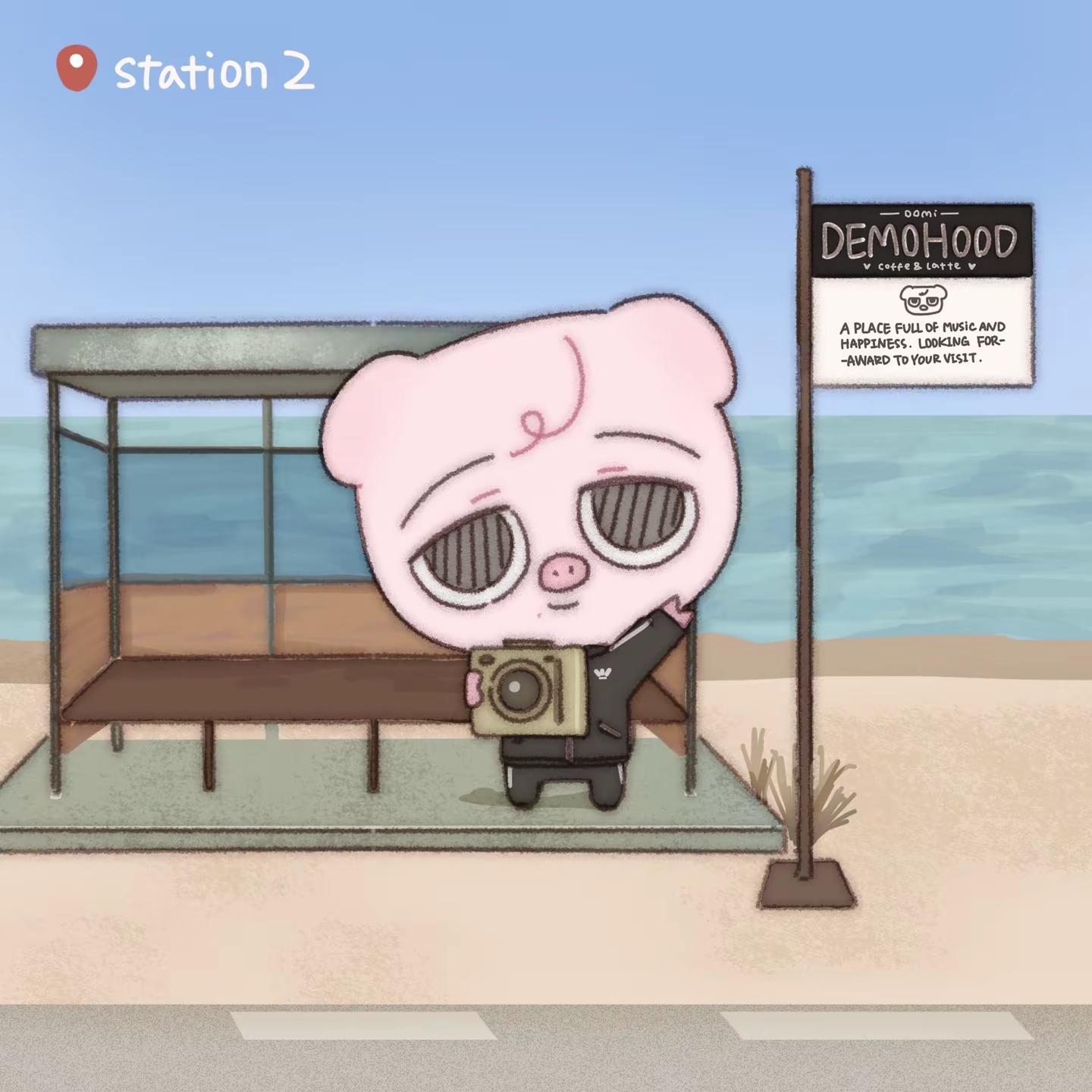 「demo的环球旅行」第二站📍炒年糕好吃好吃～拉面好吃好吃～张奕然 猪demo 猪呆萌