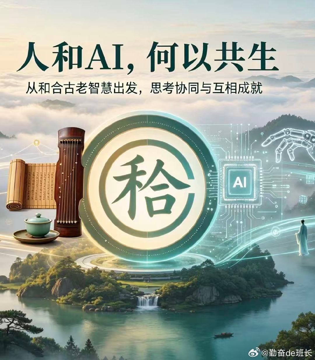 用和合的古老智慧，去思考人和AI怎么相处，这个角度好妙。不执着于竞争对立，而是追求彼此协同、互相成就，传统思想和前沿科技碰撞在一起，很有启发。#在浙江天台对话人与AI如何共生##2026和合文化论坛# ​