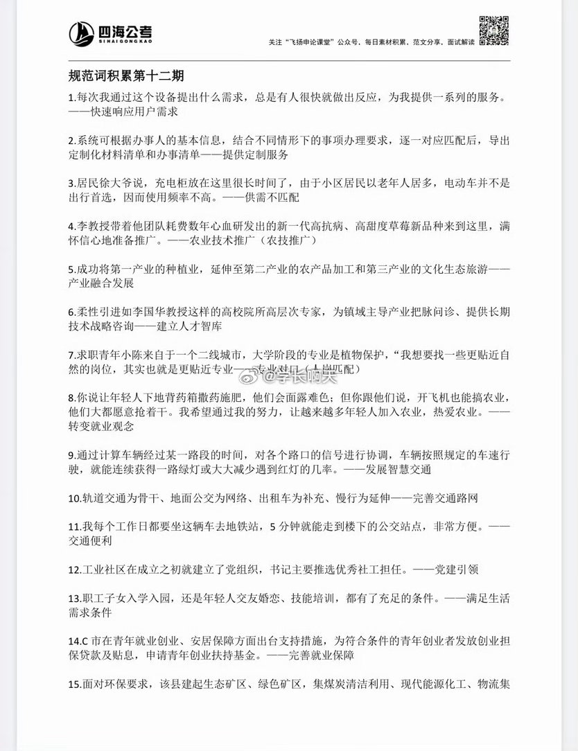 规范词记不住的来看这个花生团队飞扬出的申论规范词 已经到第十二期了 ​​​