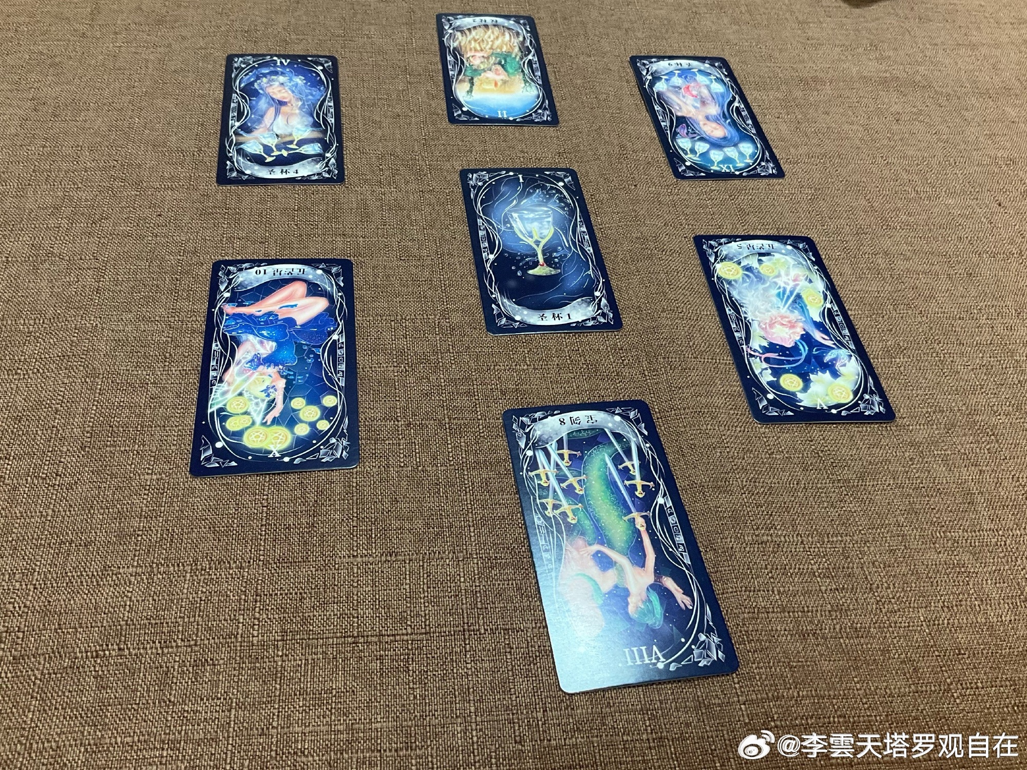塔罗牌婚外情破解实例：雇主与领导暧昧，婚外情，想看看前景二年内发展，预测后二人处于精神恋爱，此段感情有敌人出现，但是会被敌人破灭，二人还处于观望状态，雇主不断被男方忽悠，根本不会与老婆离婚与雇主一起，继续下去敌人直接发现与干扰，并且对雇主进行威胁，危机，风暴。最终男方放弃雇主。由于预知时空，早断反而好，否则后期绝对影响工作单位，生活住所，敌人很强。按破解方法即可。