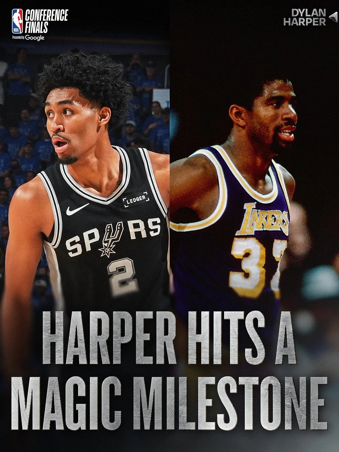 哈珀单场20+10+5+5断，魔术师后历史第二位新秀  日NBA季后赛...