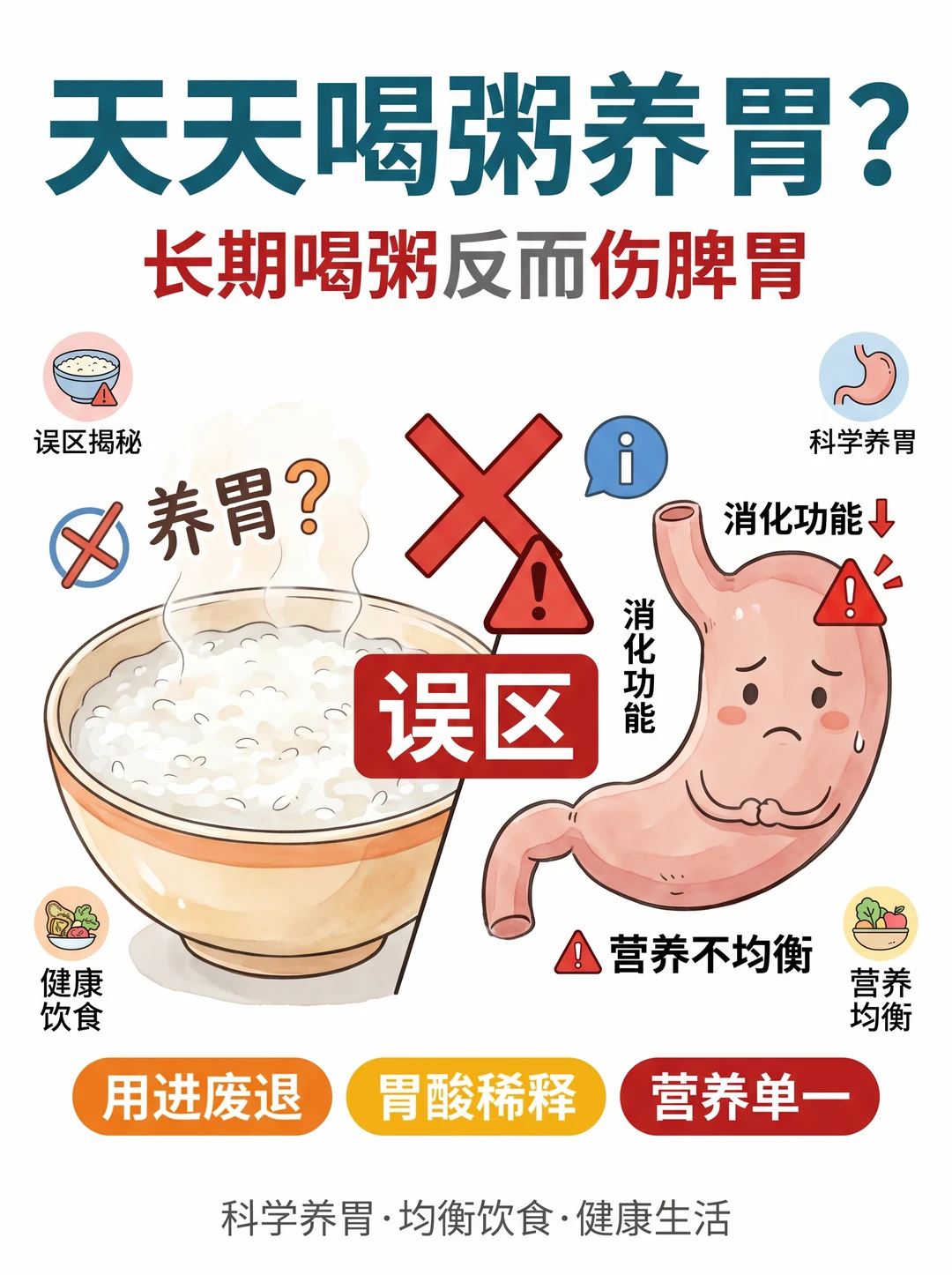 用进废退原理｜常喝粥你的胃会变 “懒”