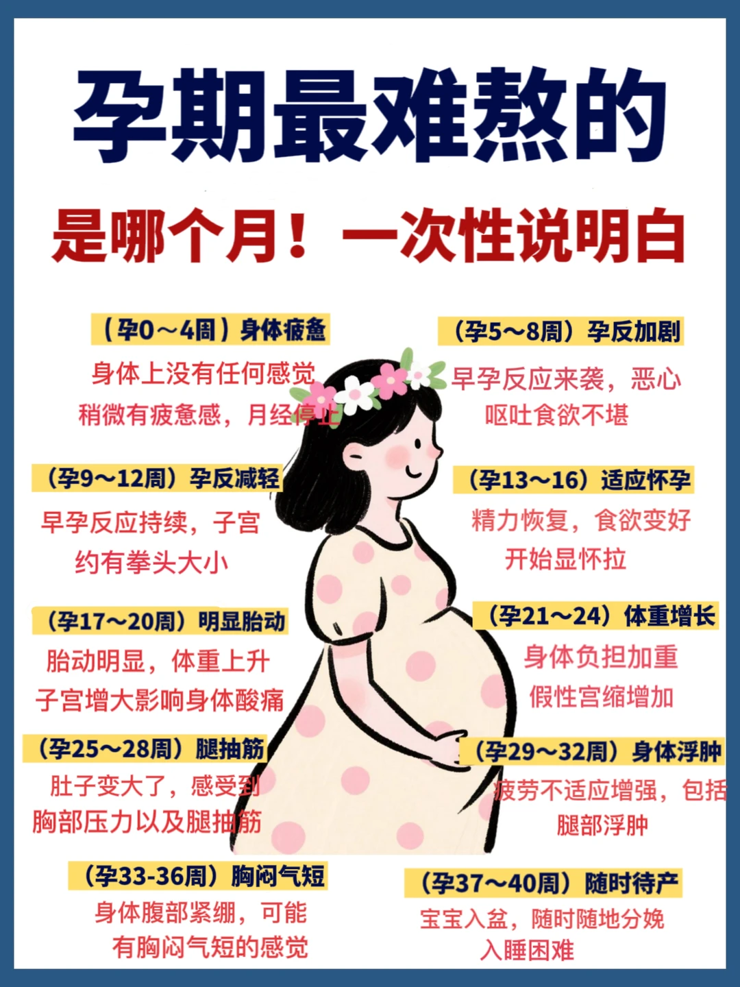 孕期最难熬的几个月，一次性说明白