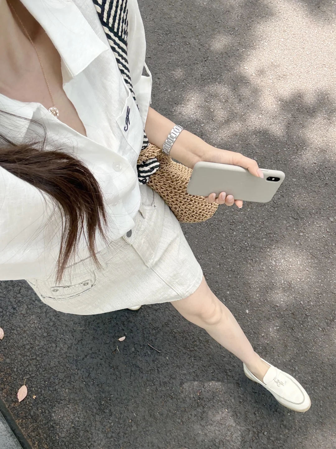 老钱麻料衬衫，干净舒服白色系！