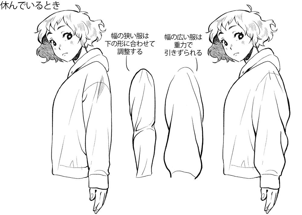 绘画参考 miyuli 褶皱画法参考 ​​​