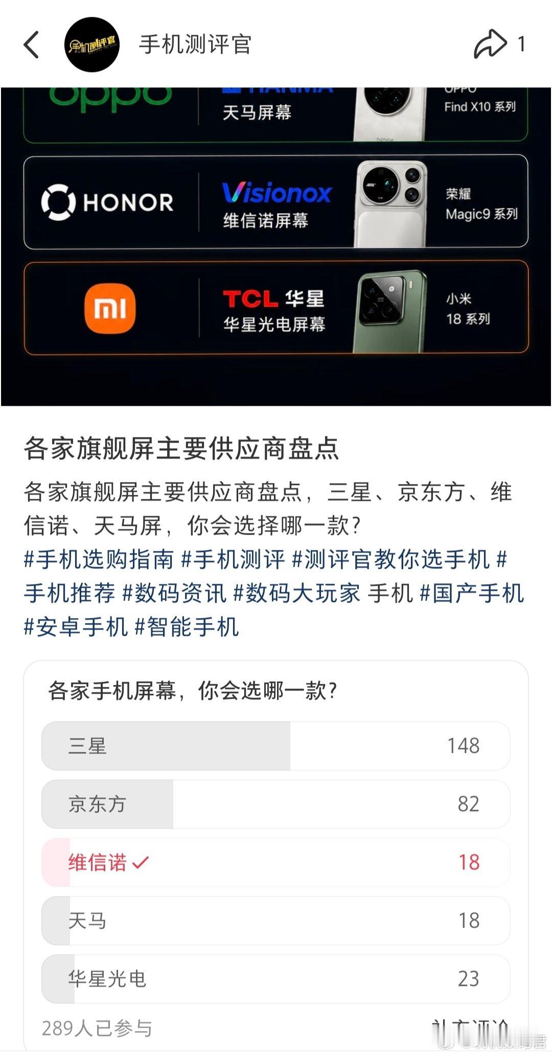 各家手机屏幕，你会选择哪一款？#vivo[超话]##vivo##iqoo[超话]##小米# ​
