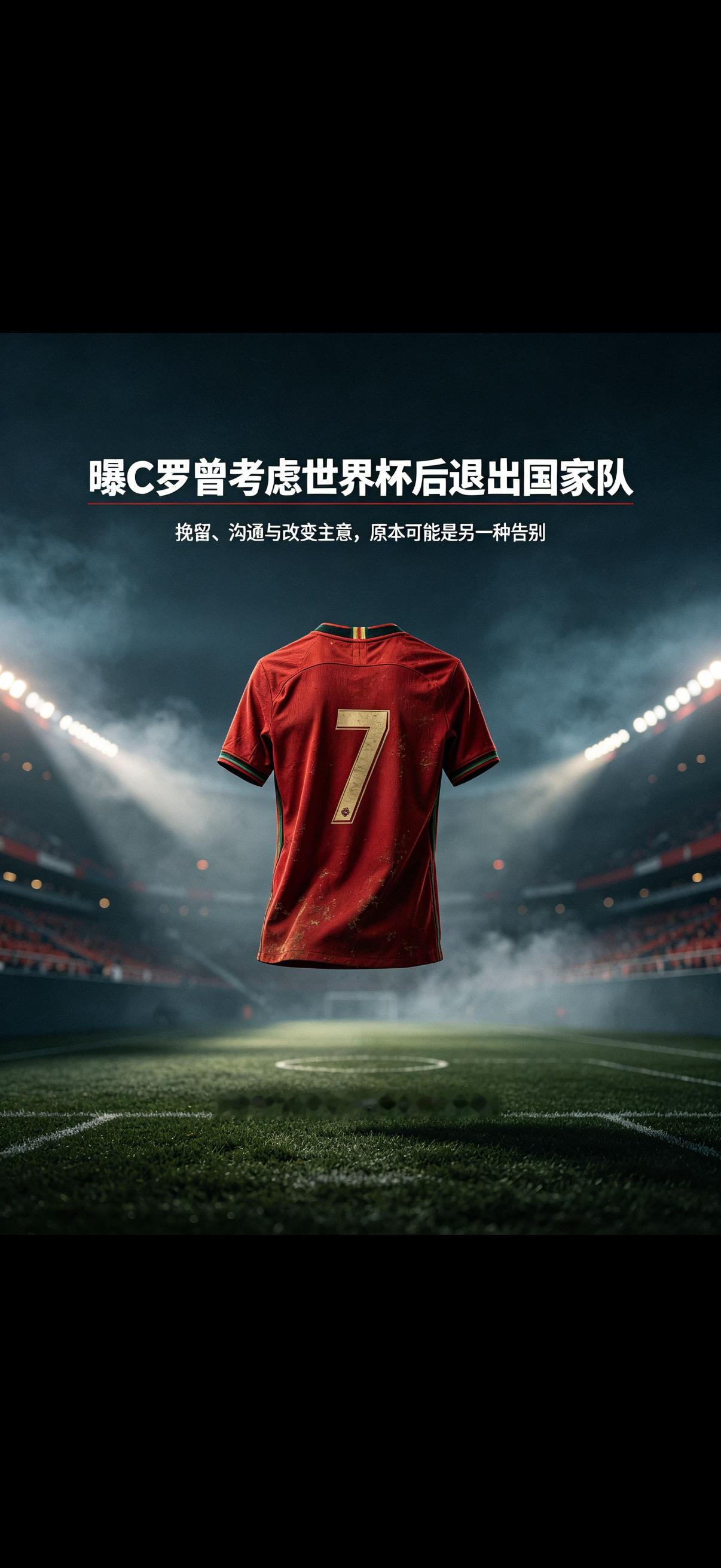 #曝C罗曾考虑世界杯后退出国家队#
据葡萄牙媒体记者透露，世界杯结束之后，C罗原本已经认真考虑就此告别国家队，给自己漫长的国脚生涯画上句号。

是新任主帅热苏斯连同葡萄牙足协主席多次出面挽留，整个夏天不断沟通劝说，甚至专程登门拜访，希望他能够留在球队的新计划之中。再三斟酌之后，C罗改变了 ​