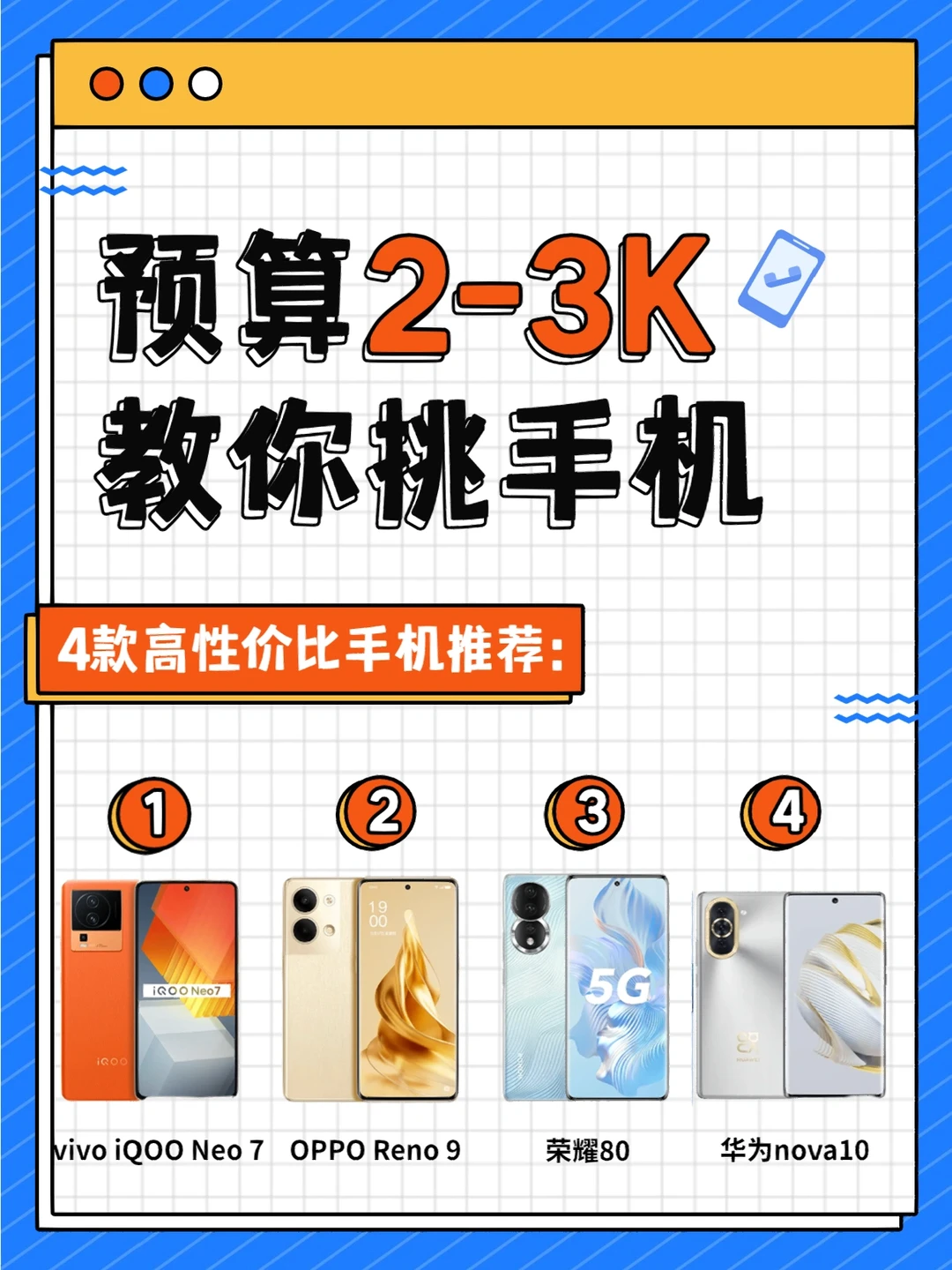 2000元-3000元手机推荐｜22年12月