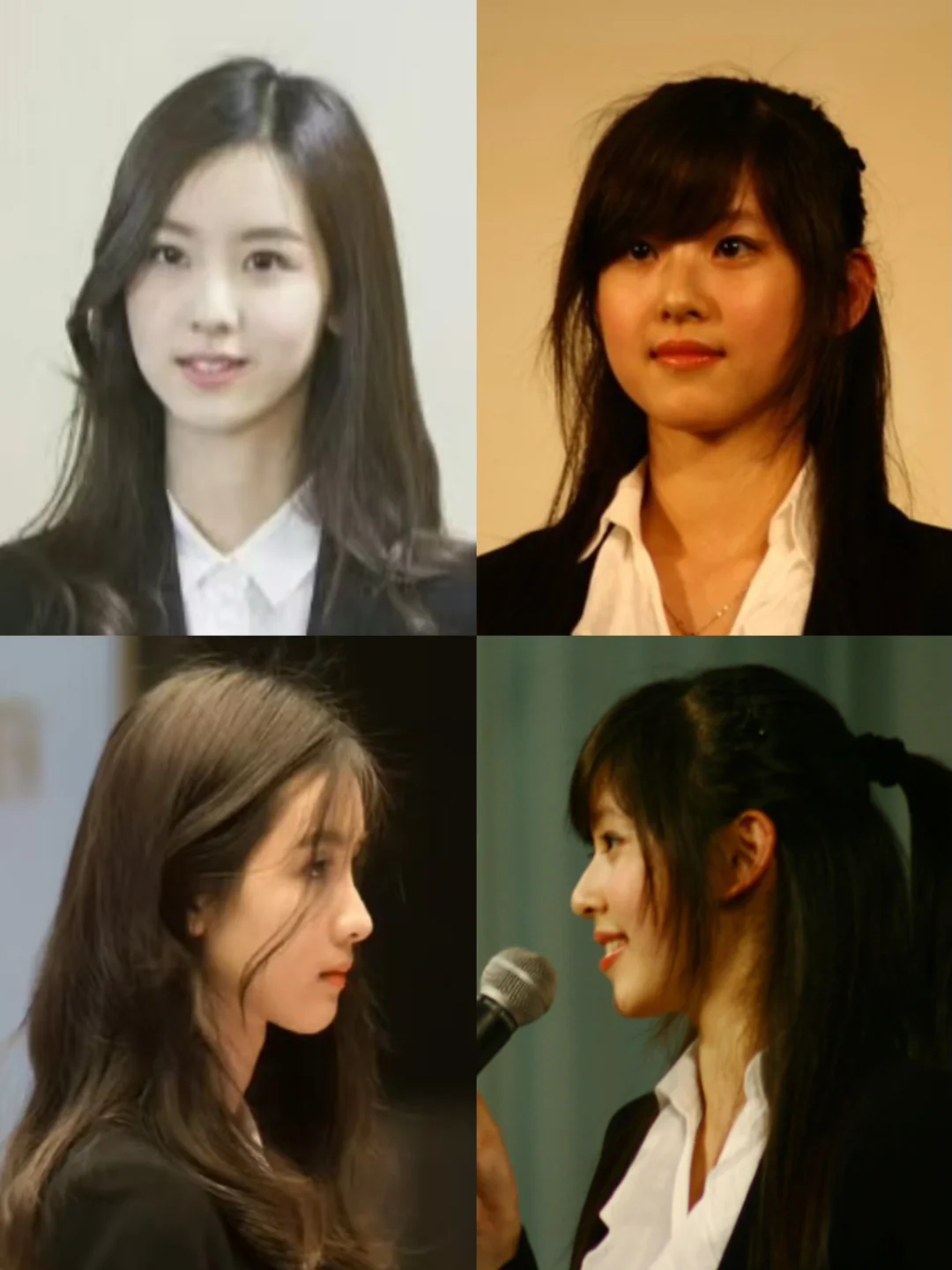 从正装照可以看出，一个清冷一个甜美