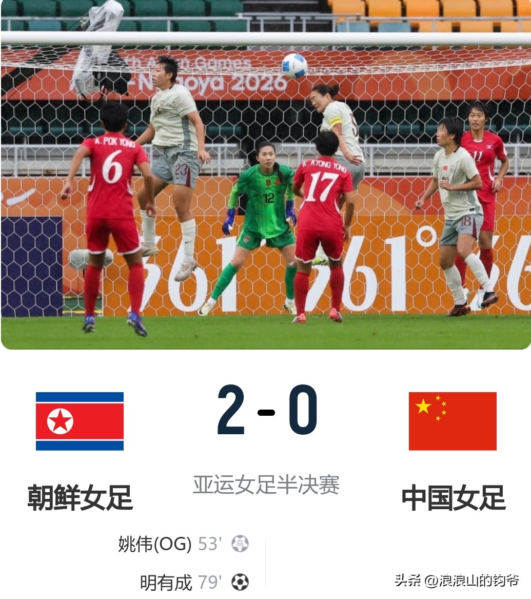 中国女足，28年亚洲无冠，都是自己不懈”努力”的结果！

0:2不敌朝鲜队，没有什么意外，全场仅一次射正，基本上没有任何赢球的机会！

对于主教练米利西奇，也没有什么可说，防定位球训练肯定是不合格，进攻套路也没什么特点，防守体系没有什么起色，阵容进一步老化……

最后时刻打起了双中锋战术，却连一次像