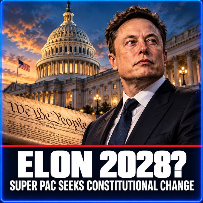 一个名为Elon 2028的超级政治行动委员会已向联邦选举委员会提交申请，推动修改宪法，以便归化公民能够竞选总统。

这需要国会三分之二的多数票和四分之三的州的支持。

渺茫的希望？当然。你会支持为埃隆推动这项修正案吗？

此委员会与马斯克本人无关，属于独立支出委员会。 ​