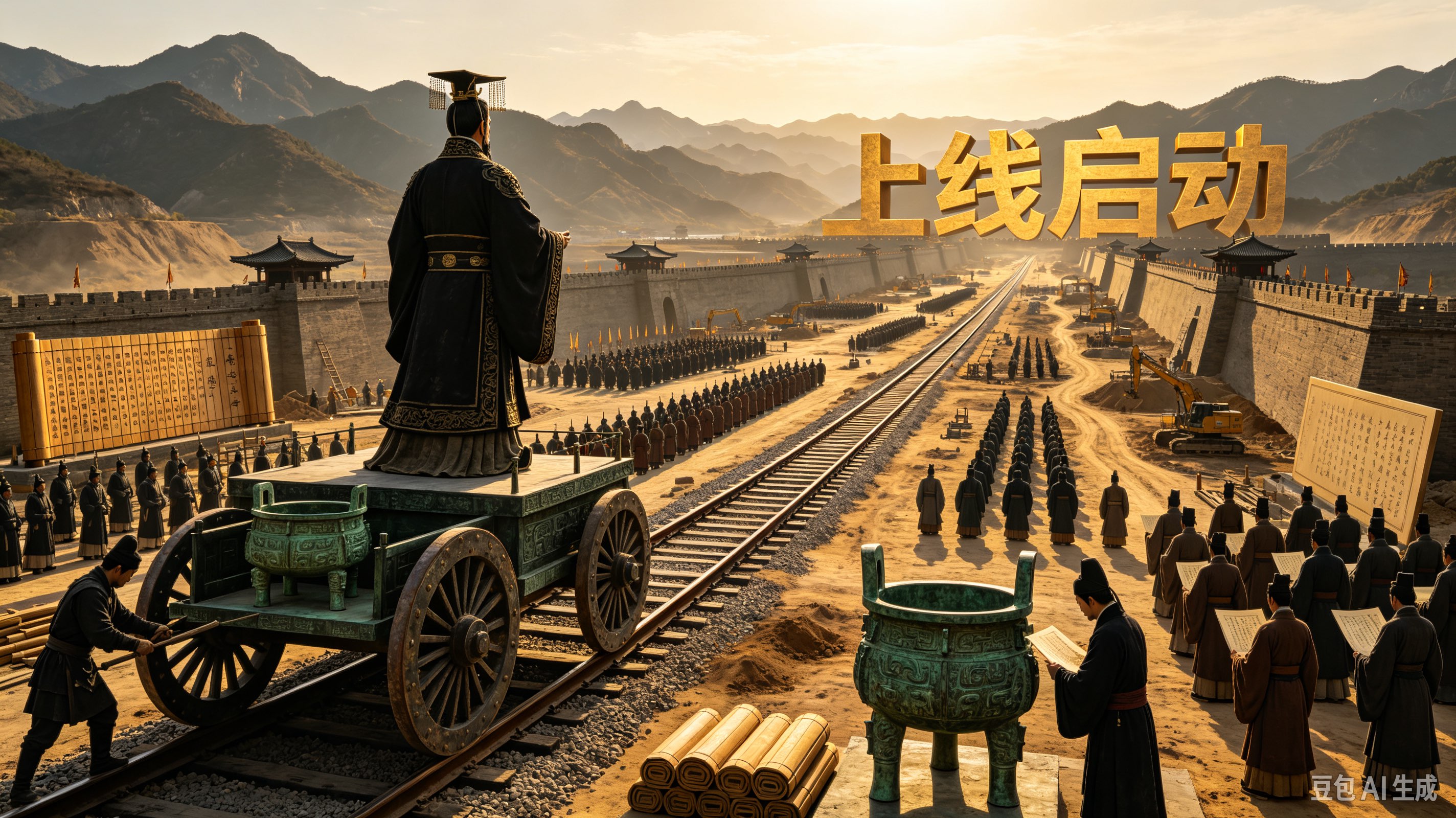 秦始皇：他不是“暴君”，他只是把世界当成了一个“必须立刻上线”的项目

很多人一提秦始皇就皱眉：修长城、焚书坑儒、统一天下……仿佛他天生就是来给历史添堵的。但你有没有想过：如果把秦始皇放进他的时代，他面对的不是“江山美人”，而是一场持续几百年的系统崩溃——诸侯割据、政令不通、战争不断，连基本的度量衡