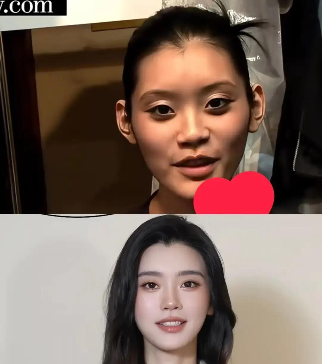 奚梦瑶现在的这张脸，真是把“有钱能改变骨相”这几个字给具象化了。
很多人翻出她早期的走秀图，总觉得哪里变了，又说不出具体动了哪一刀。
当年走国际大牌秀场的时候，她是标准的“超模厌世脸”，颧骨外扩，眼窝深，下颌角清晰，甚至透着几分骨感带来的凌厉和微苦。
可你再看她现在的状态，整张脸嘭弹饱满，线条