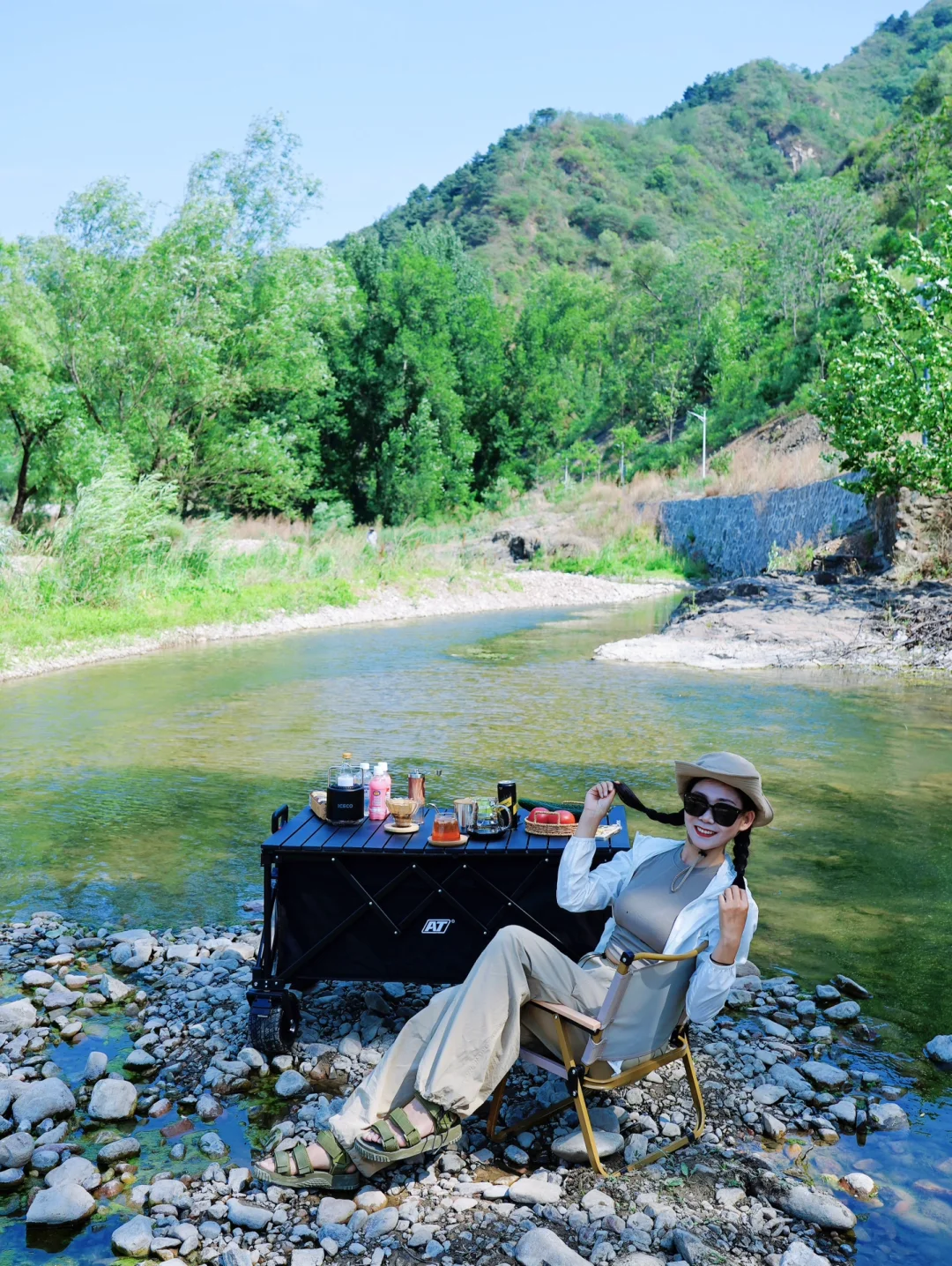 冰镇式露营，独享整片溪流真的太爽了‼️