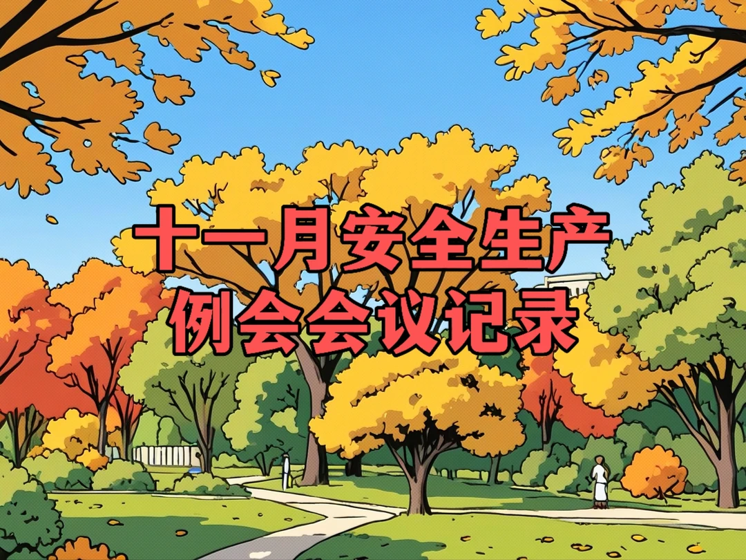 十一月安全生产例会会议记录