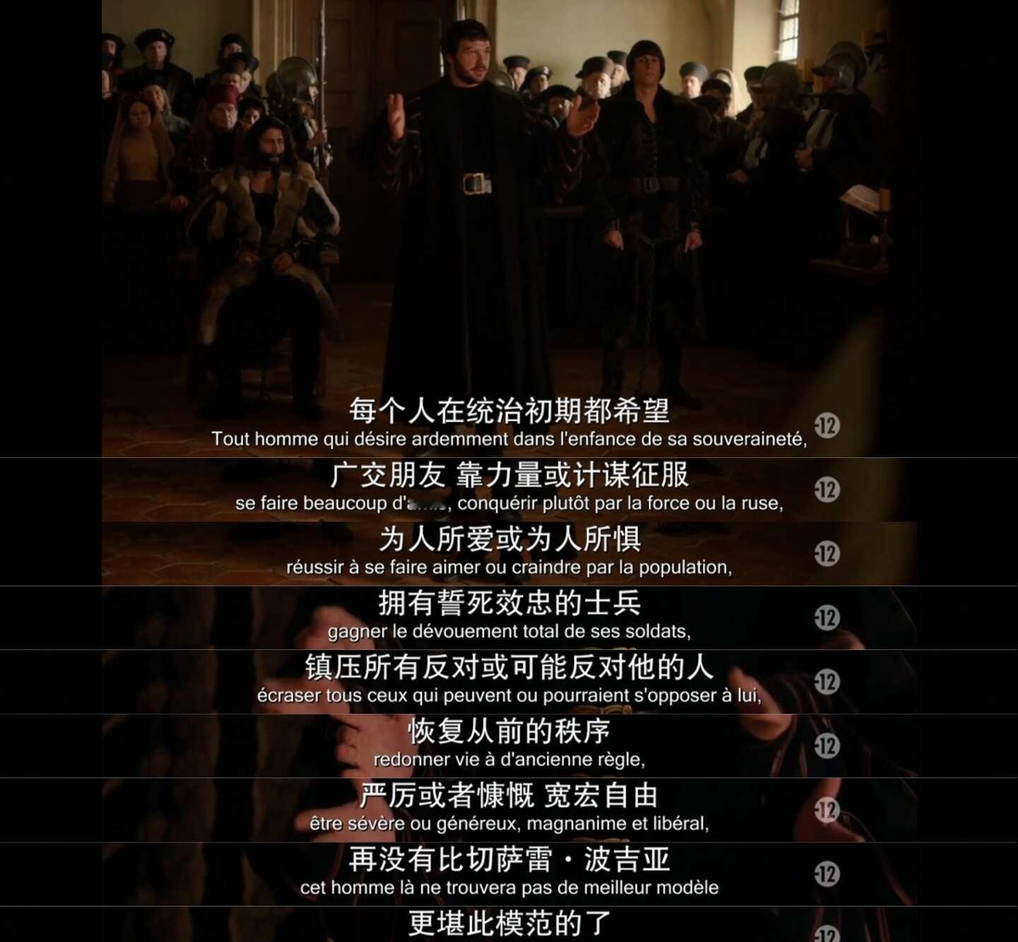 如何统治友谊、秩序以及信仰？
亚力山卓和切萨雷的友谊太拧巴了，马基雅维利纯欣赏动机，卢克雷齐娅更具人文主义精神 波吉亚家族 波吉亚家族法版